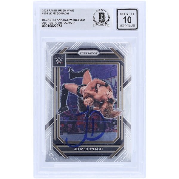 JD McDonagh WWE Autographed 2023 Panini Prizm 156 Beckett Fanatics Witnessed Authenticated 10 Card - The Ballers Bank