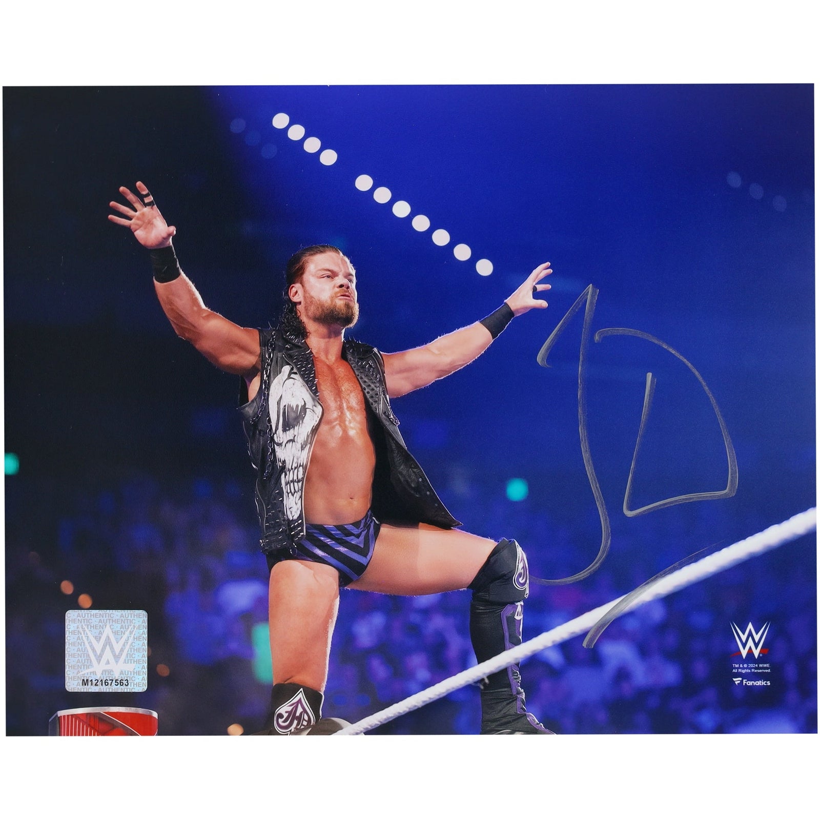 JD McDonagh WWE Autographed Fanatics Authentic 8" x 10" Entrance On Ropes Photograph - The Ballers Bank