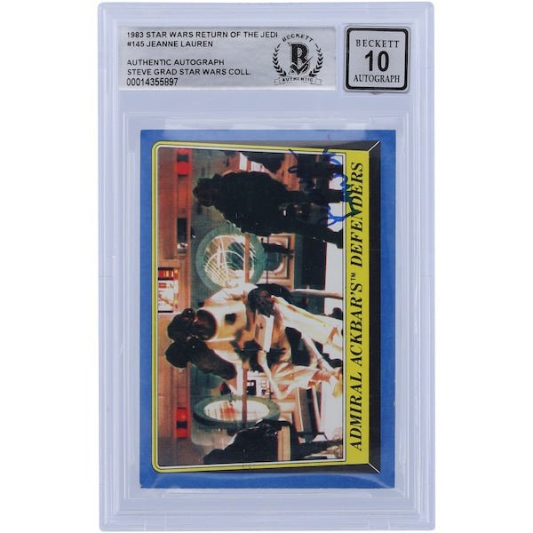 Jeanne Lauren Star Wars Autographed 1983 Topps Return of the Jedi 145 BGS Authenticated 10 Card - The Ballers Bank