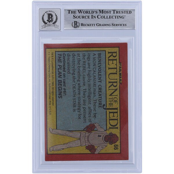 Jeanne Lauren Star Wars Autographed 1983 Topps Return of the Jedi 66 BGS Authenticated 10 Card - The Ballers Bank