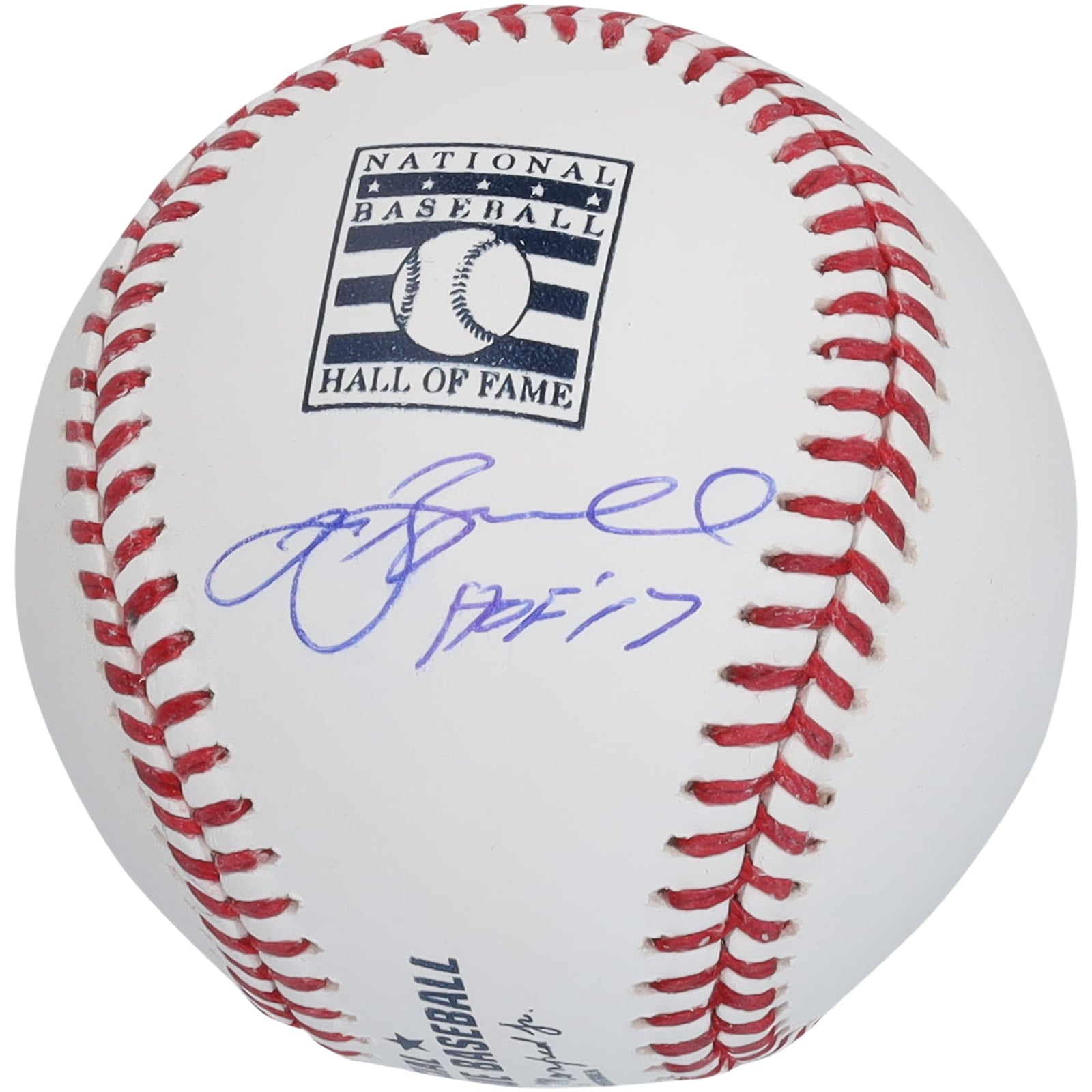 Jeff Bagwell Houston Astros Autographed Fanatics Authentic Hall of Fame Logo Baseball with "HOF 17" Inscription - The Ballers Bank