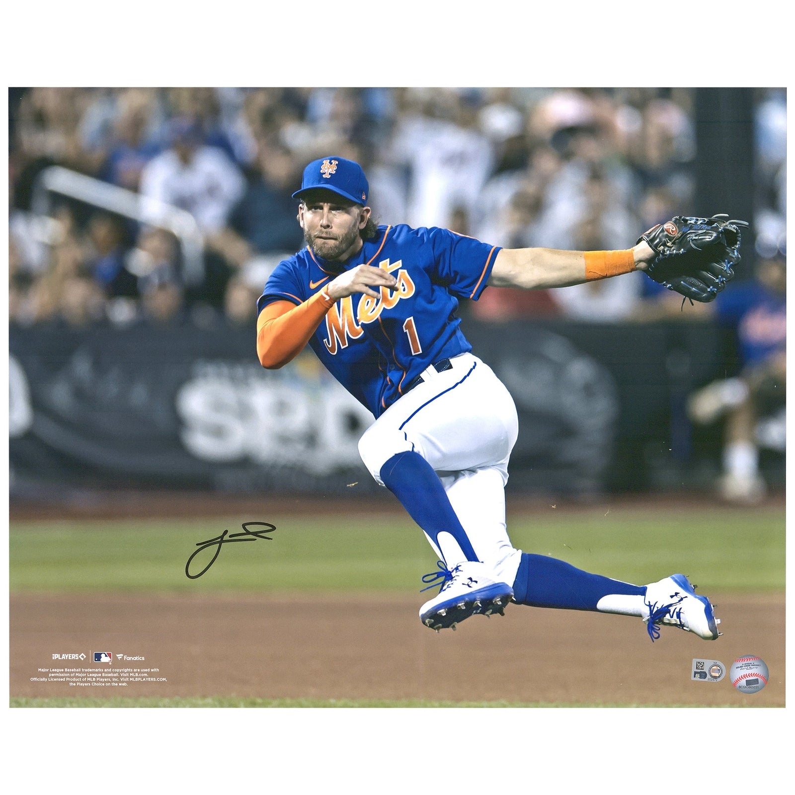 Jeff McNeil New York Mets Fanatics Authentic Autographed 16" x 20" Jump Throw Photograph - The Ballers Bank