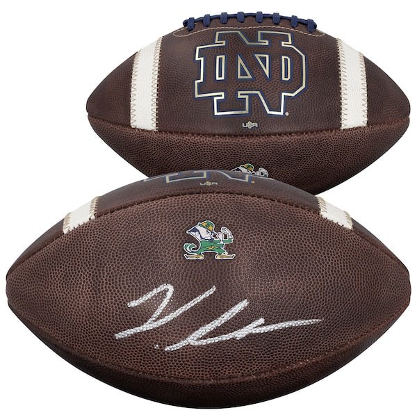Jeremiyah Love Notre Dame Fighting Irish Autographed Fanatics Authentic USA Authentic Game Football - The Ballers Bank