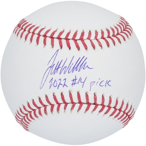 Jett Williams New York Mets Autographed Fanatics Authentic Baseball with "2022 14 Pick" Inscription - The Ballers Bank