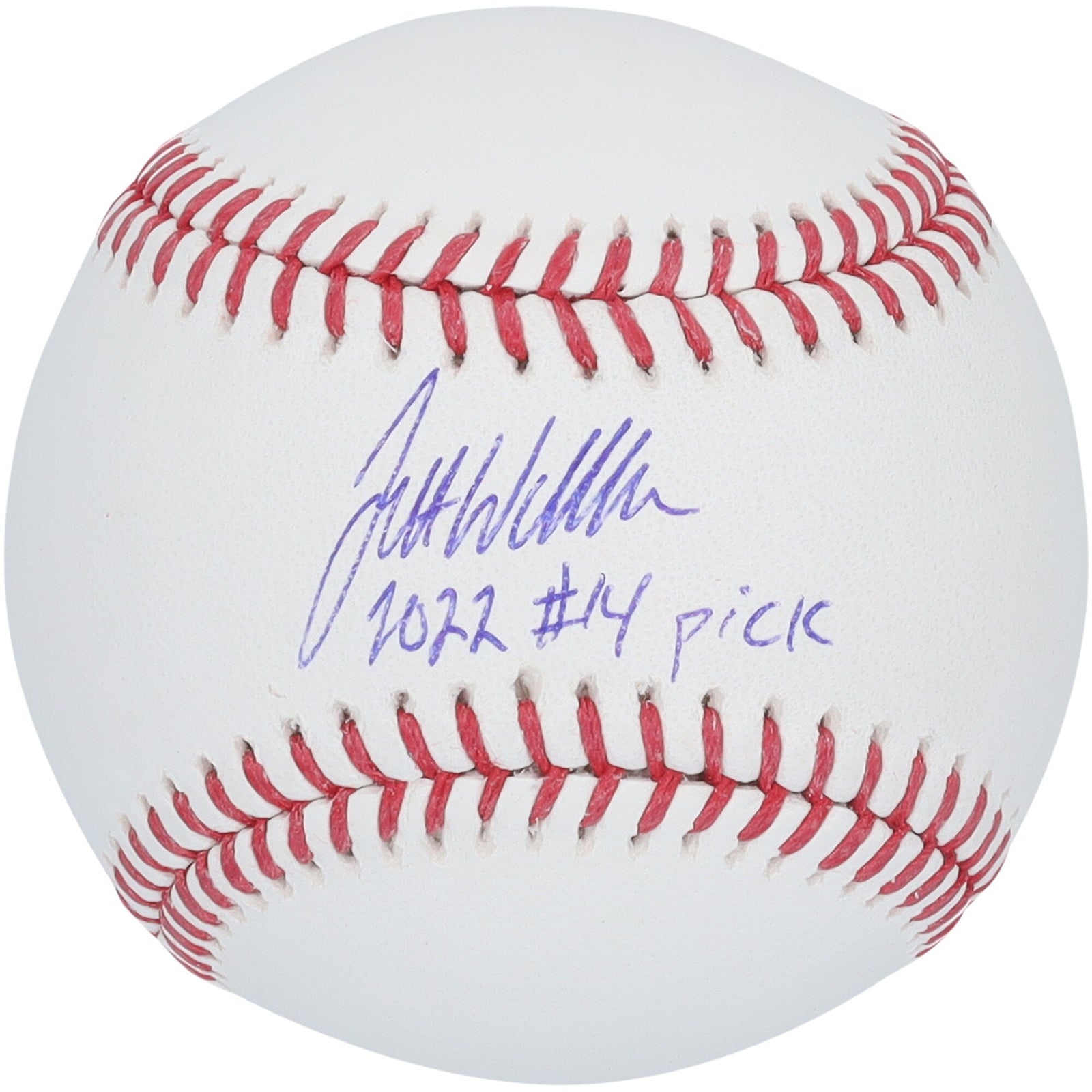Jett Williams New York Mets Autographed Fanatics Authentic Baseball with "2022 14 Pick" Inscription - The Ballers Bank