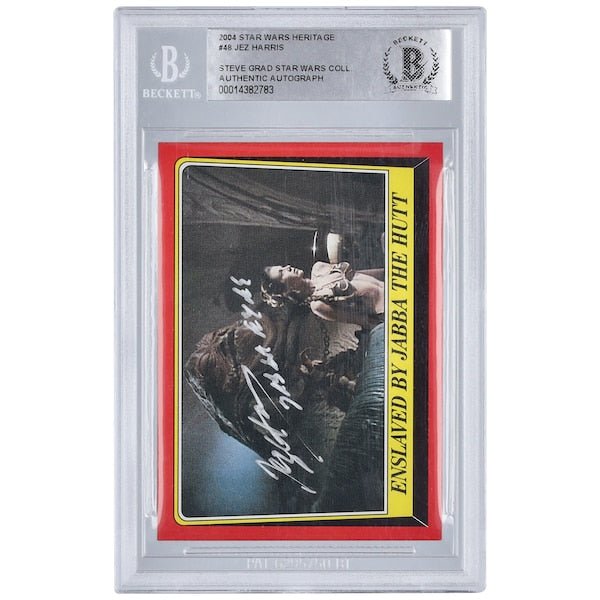 Jez Harris Star Wars Autographed 2004 Topps 48 BAS Authenticated Card with "Jabba Eyes" Inscription - The Ballers Bank