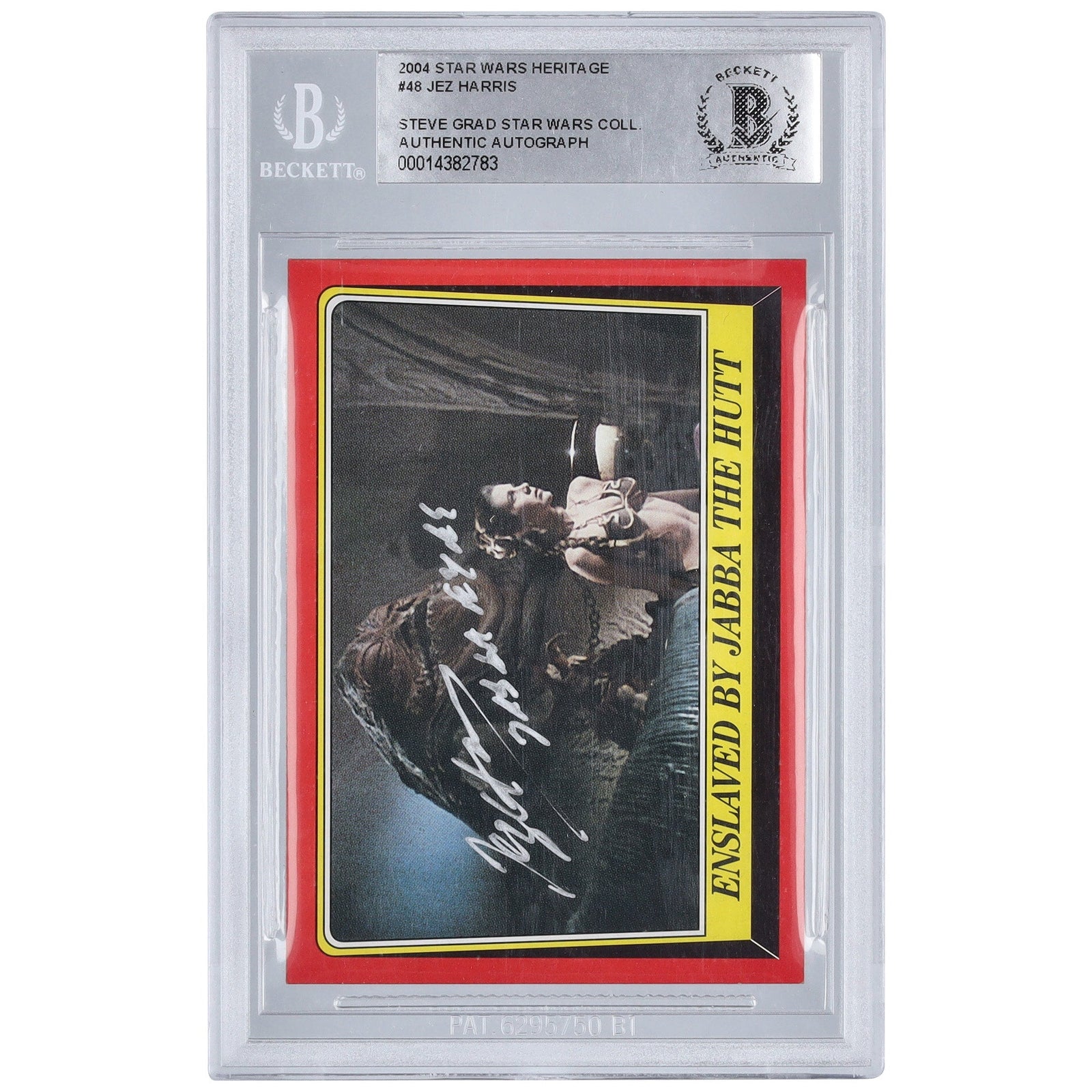 Jez Harris Star Wars Autographed 2004 Topps 48 BAS Authenticated Card with "Jabba Eyes" Inscription - The Ballers Bank