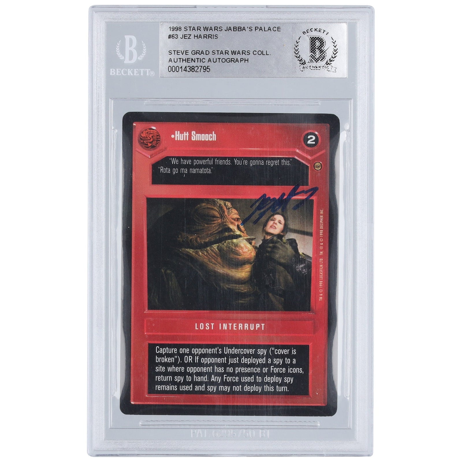 Jez Harris Star Wars Autographed 2015 Topps 63 BAS Authenticated Card - The Ballers Bank