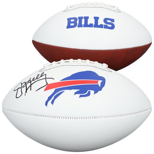 Jim Kelly Buffalo Bills Autographed Fanatics Authentic Franklin White Panel Football - The Ballers Bank
