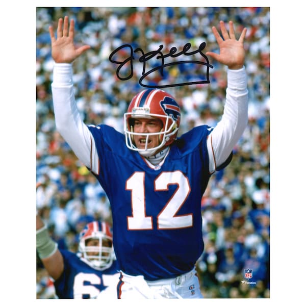 Jim Kelly Buffalo Bills Fanatics Authentic Autographed 8" x 10" Arms Up Celebration Photograph - The Ballers Bank