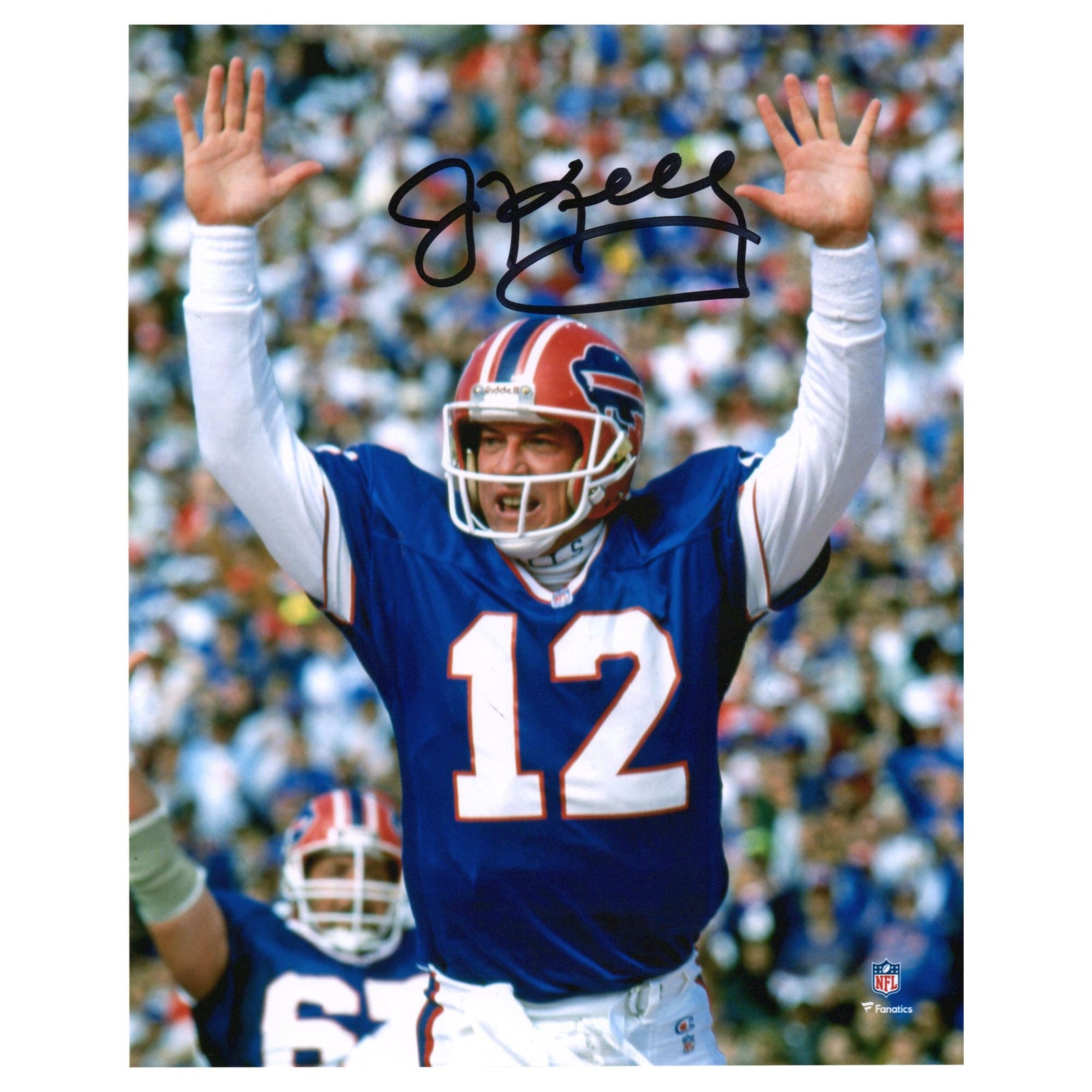 Jim Kelly Buffalo Bills Fanatics Authentic Autographed 8" x 10" Arms Up Celebration Photograph - The Ballers Bank