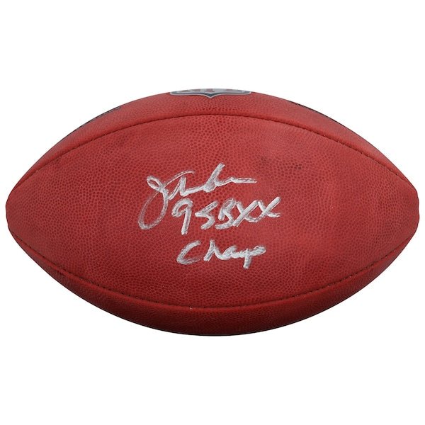 Jim McMahon Chicago Bears Autographed Fanatics Authentic Duke Full Color Football with "SB XX Champ" Inscription - The Ballers Bank