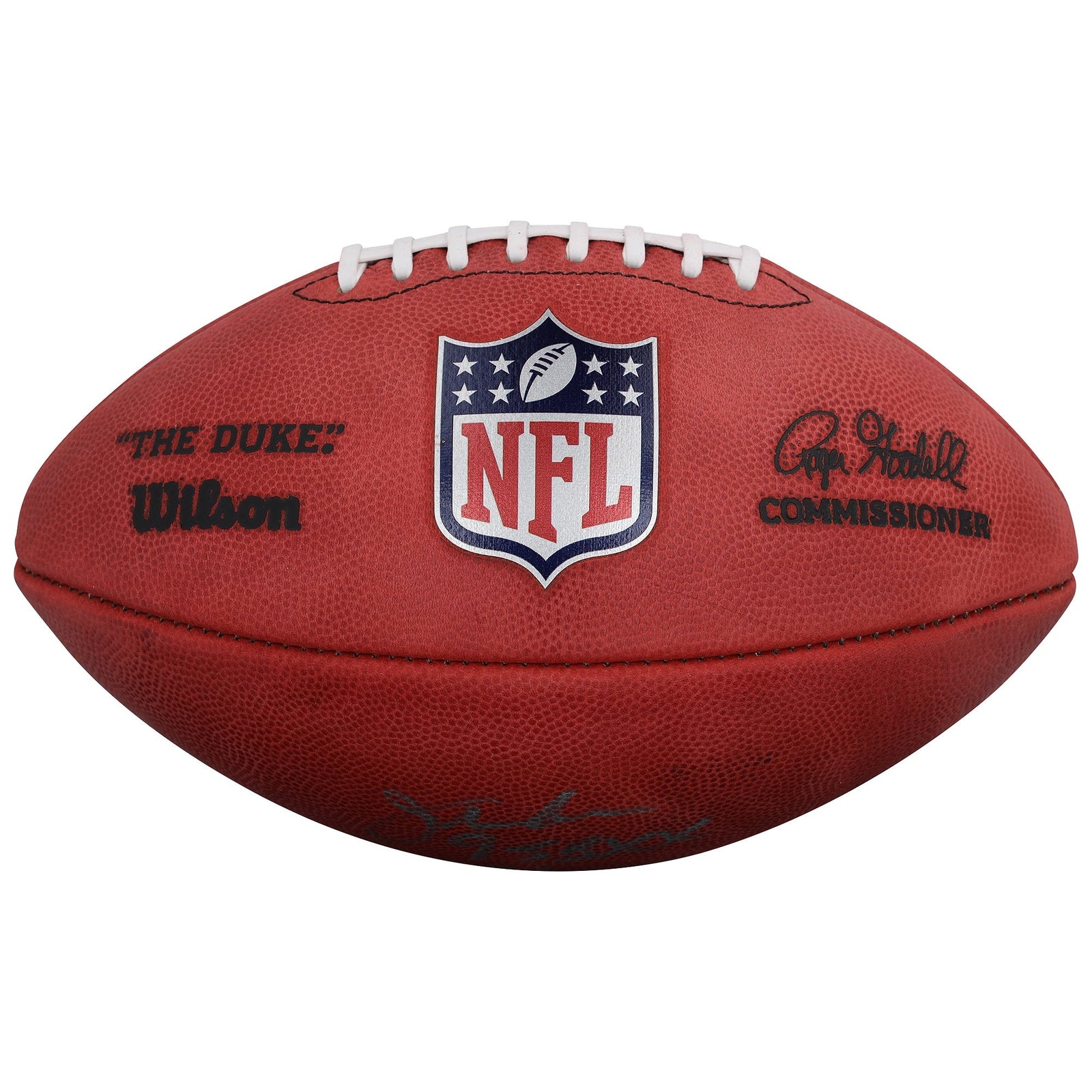 Jim McMahon Chicago Bears Autographed Fanatics Authentic Duke Full Color Football with "SB XX Champ" Inscription - The Ballers Bank