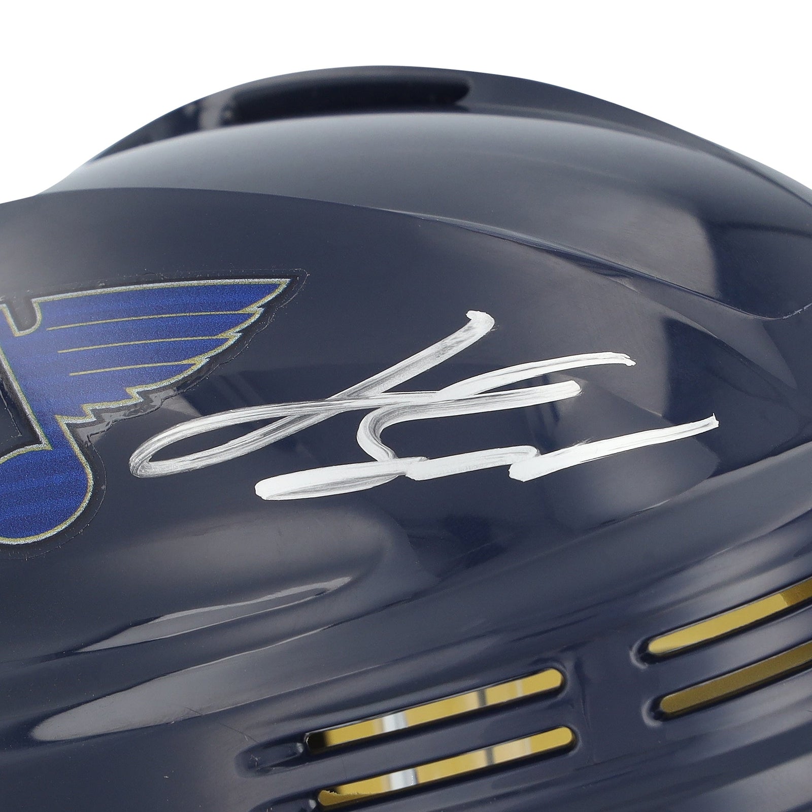 Jimmy Snuggerud St. Louis Blues Autographed Fanatics Authentic Navy Mini Helmet - The Ballers Bank