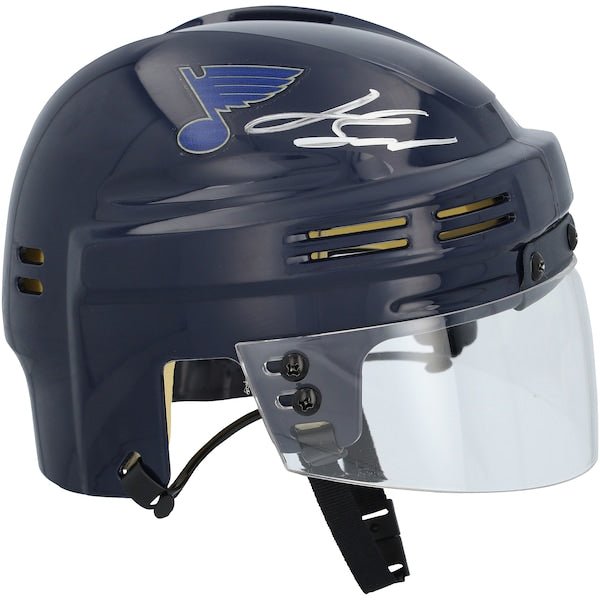 Jimmy Snuggerud St. Louis Blues Autographed Fanatics Authentic Navy Mini Helmet - The Ballers Bank