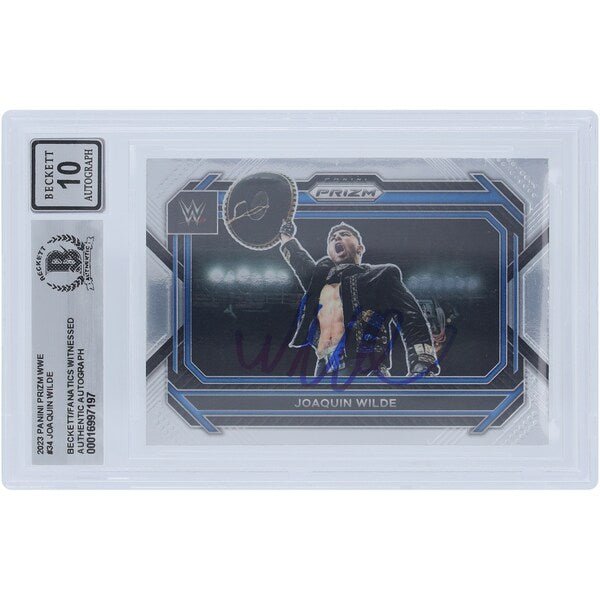 Joaquin Wilde WWE Autographed 2023 Panini Prizm 34 Beckett Fanatics Witnessed Authenticated 10 Card - The Ballers Bank