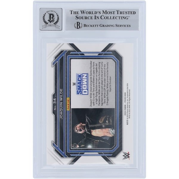 Joaquin Wilde WWE Autographed 2023 Panini Prizm 34 Beckett Fanatics Witnessed Authenticated 10 Card - The Ballers Bank