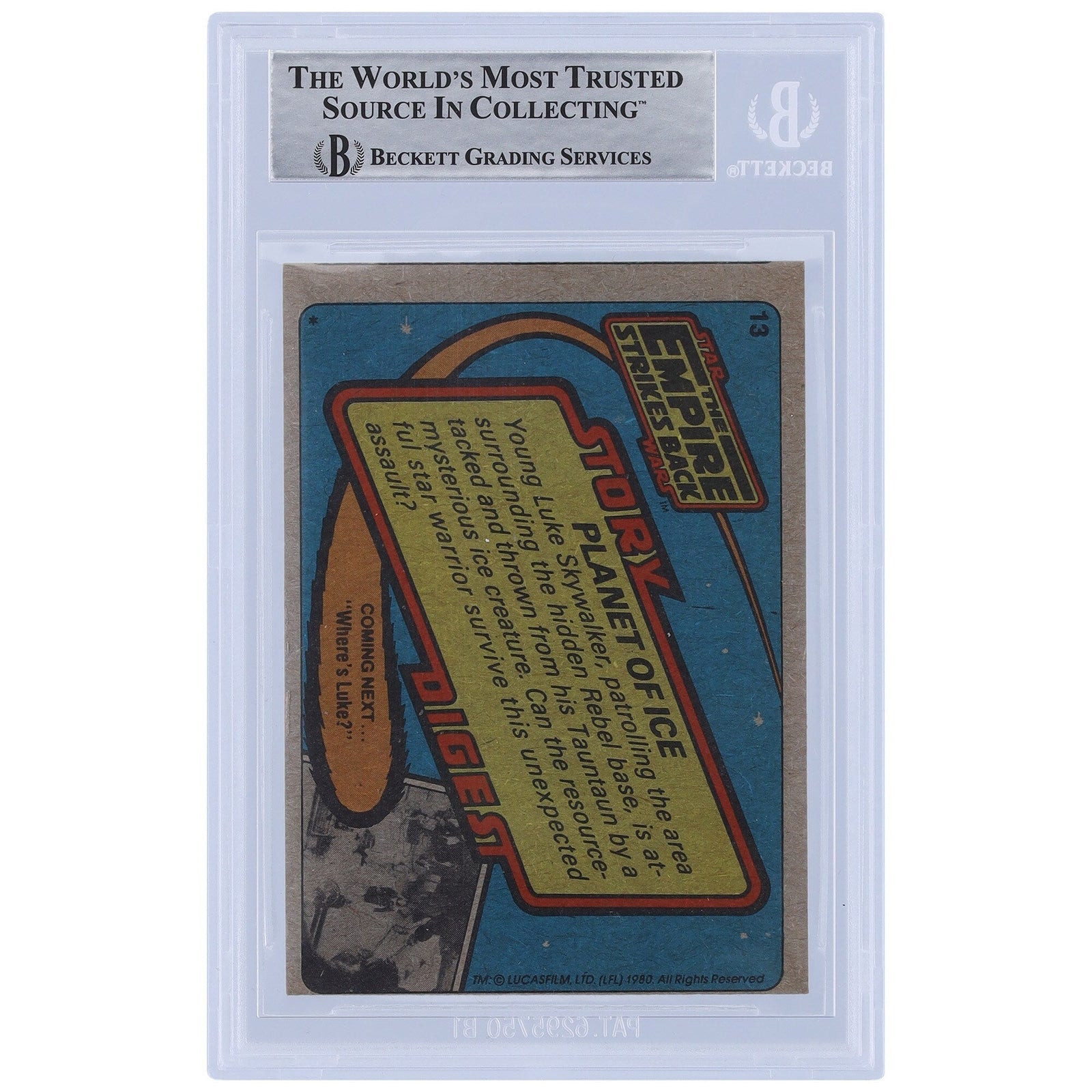 Jody Westheimer Star Wars Autographed 1980 Topps The Empire Strikes Back 13 BGS Authenticated Card - The Ballers Bank