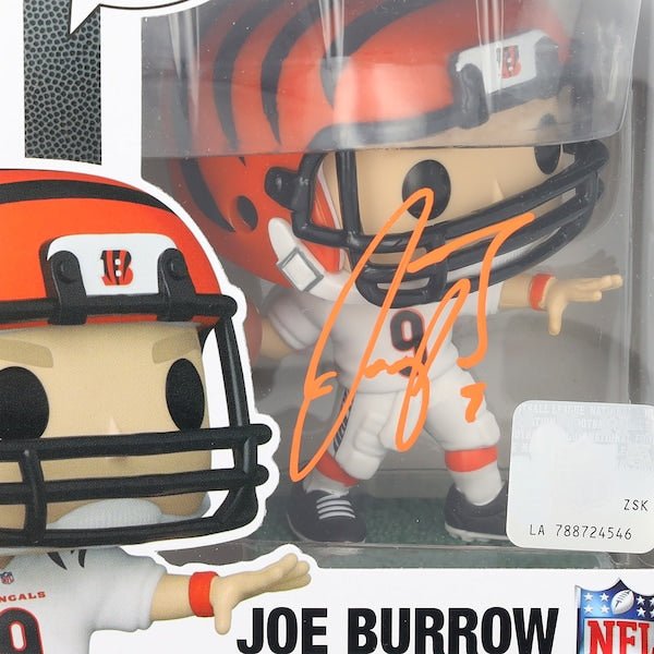 Joe Burrow Cincinnati Bengals Autographed Fanatics Authentic 159 White Jersey Funko Pop! Figurine - The Ballers Bank