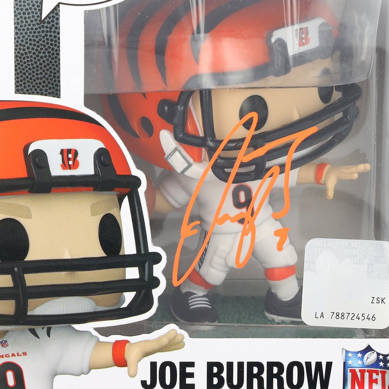 Joe Burrow Cincinnati Bengals Autographed Fanatics Authentic 159 White Jersey Funko Pop! Figurine - The Ballers Bank
