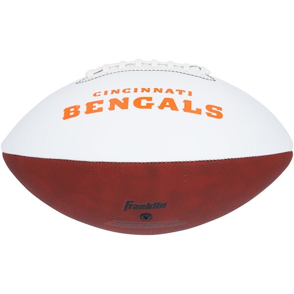 Joe Burrow Cincinnati Bengals Autographed Fanatics Authentic Franklin White Panel Football - The Ballers Bank