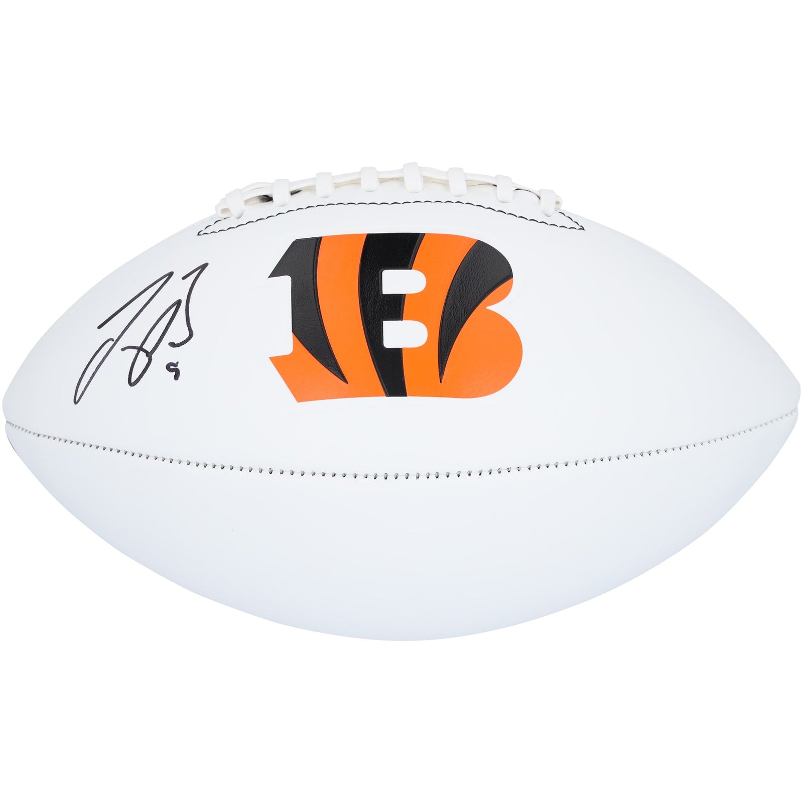 Joe Burrow Cincinnati Bengals Autographed Fanatics Authentic Franklin White Panel Football - The Ballers Bank