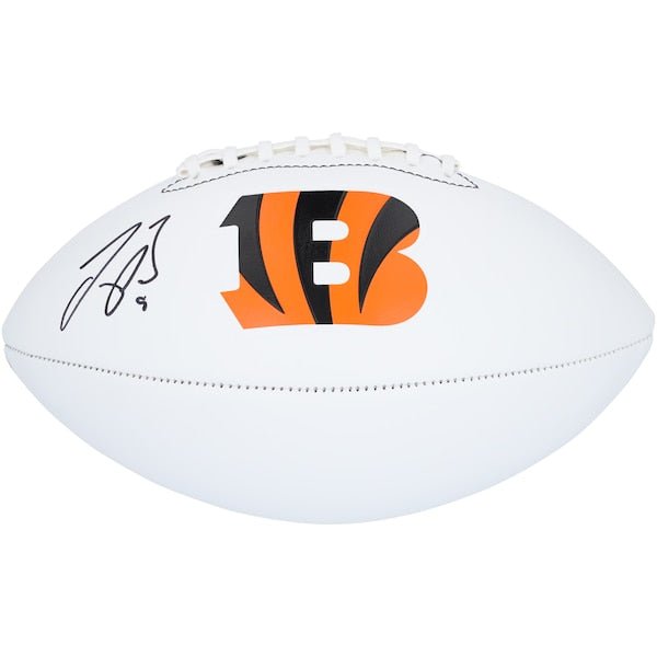 Joe Burrow Cincinnati Bengals Autographed Fanatics Authentic Franklin White Panel Football - The Ballers Bank