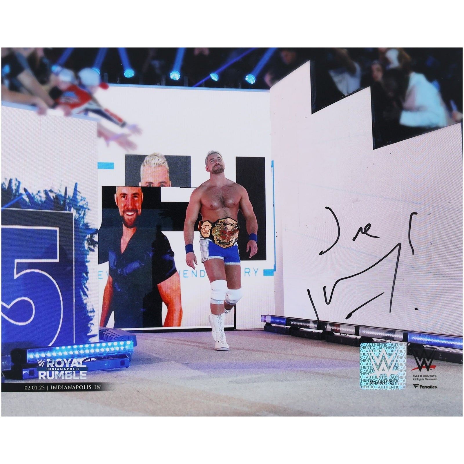 Joe Hendry WWE Autographed Fanatics Authentic 8" x 10" 2025 Royal Rumble Debut Photograph - The Ballers Bank