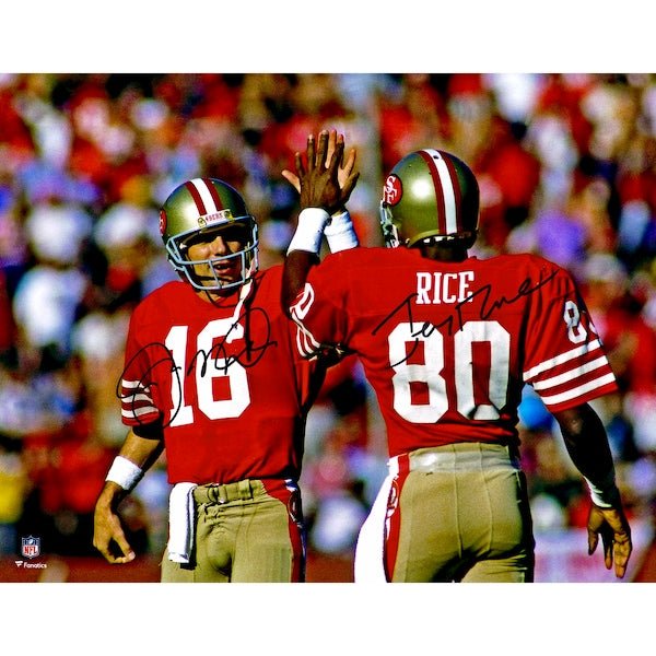 Joe Montana, Jerry Rice San Francisco 49ers Fanatics Authentic Dual Signed 11" x 14" Red Jersey Photograph - The Ballers Bank