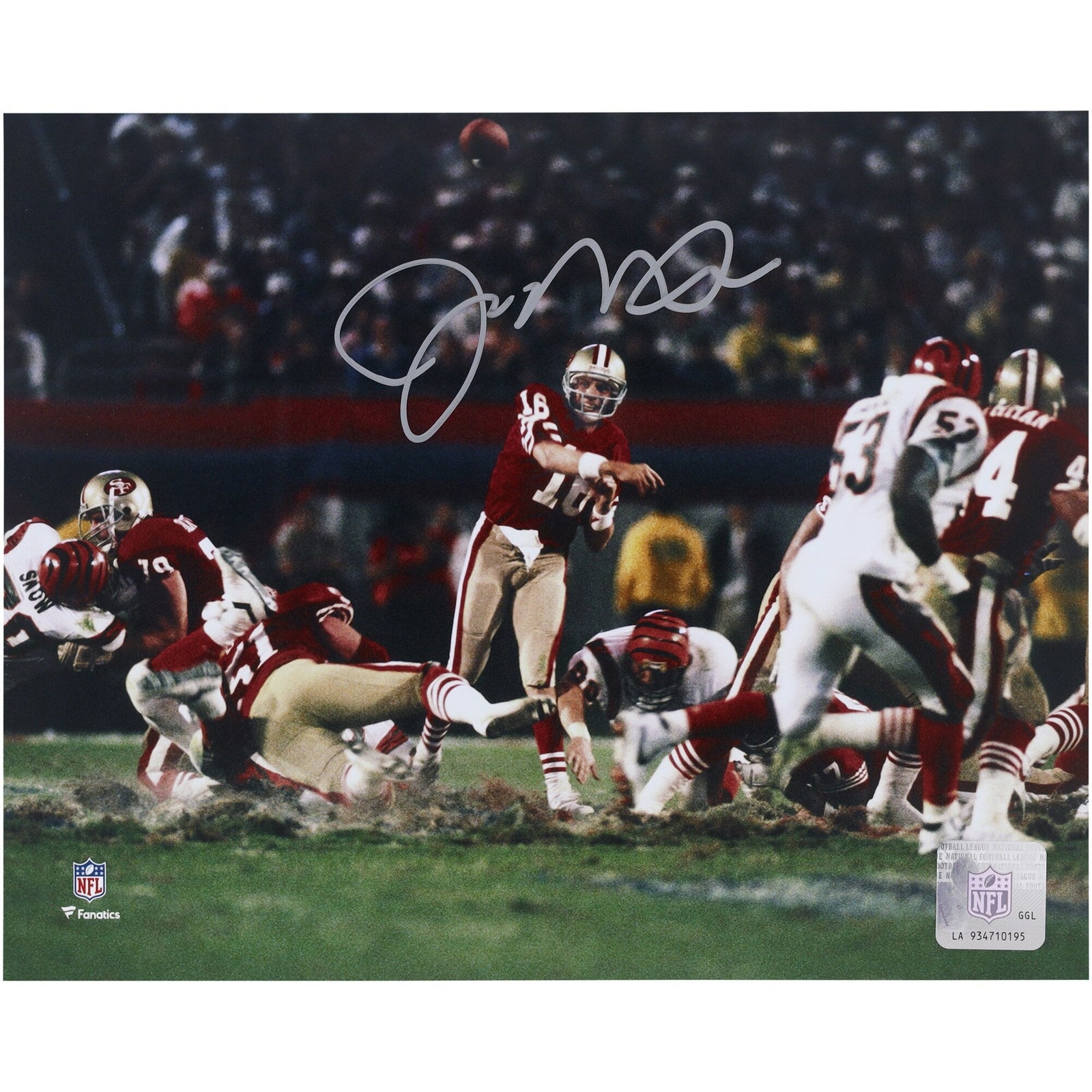 Joe Montana San Francisco 49ers Autographed Fanatics Authentic 8" x 10" Throwing vs. Bengals Photograph - The Ballers Bank