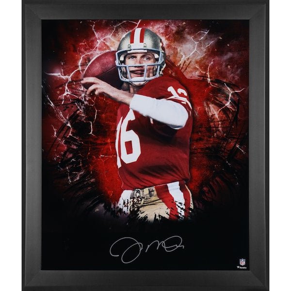 Joe Montana San Francisco 49ers Autographed Fanatics Authentic Framed 20" x 24" In Focus Photograph - The Ballers Bank