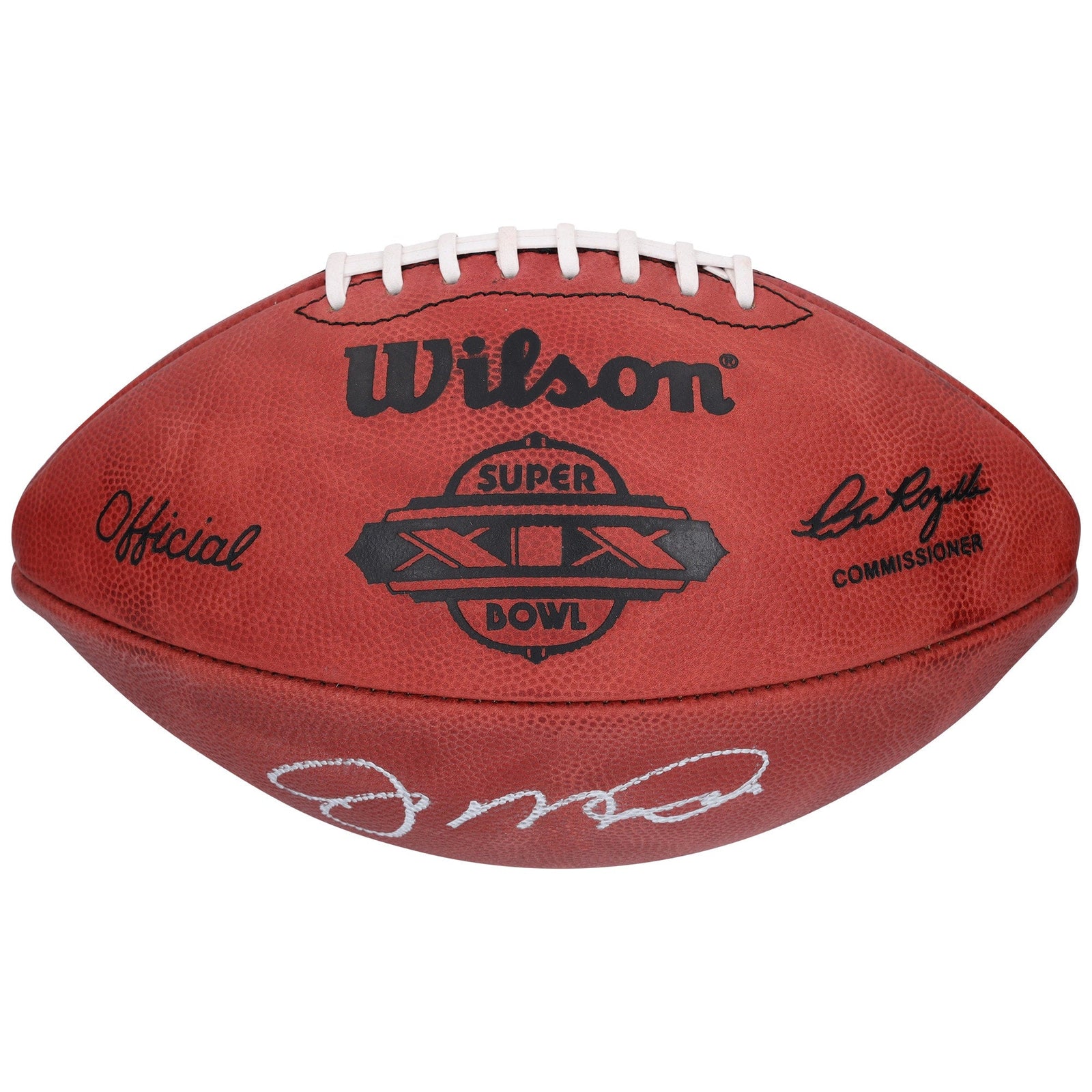Joe Montana San Francisco 49ers Autographed Fanatics Authentic Wilson Super Bowl XIX Pro Football - The Ballers Bank