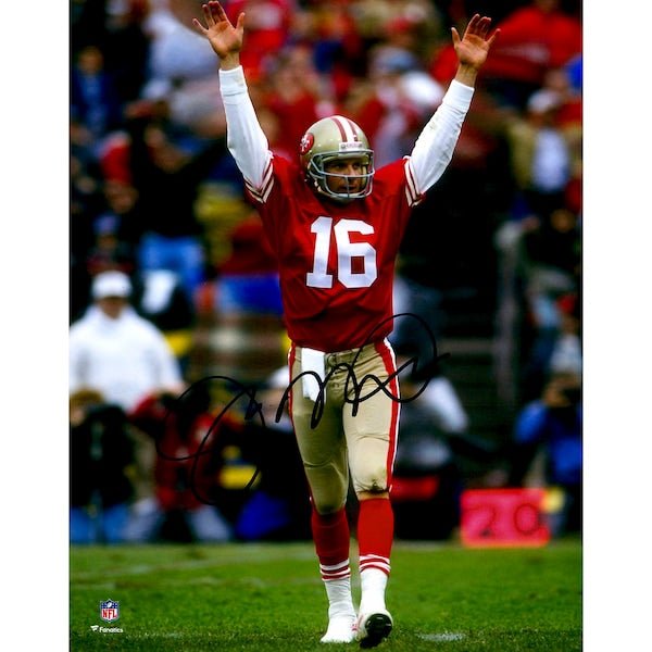 Joe Montana San Francisco 49ers Fanatics Authentic Autographed 8" x 10" Hands Up Photograph - The Ballers Bank