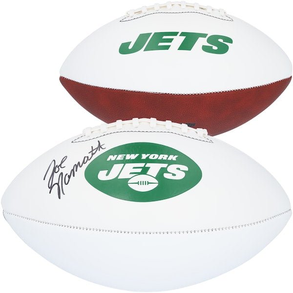 Joe Namath New York Jets Autographed Fanatics Authentic Franklin White Panel Football - The Ballers Bank