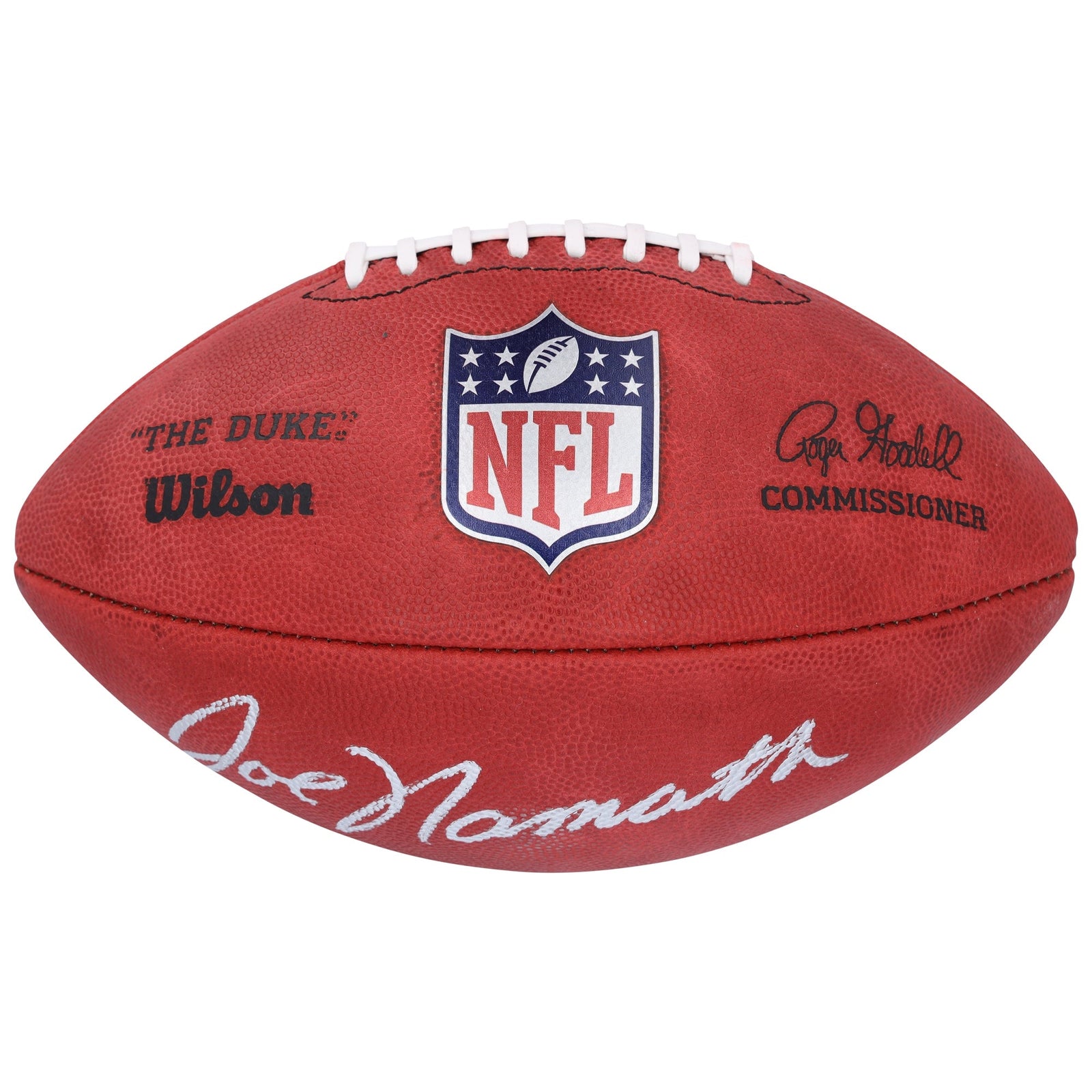 Joe Namath New York Jets Autographed Fanatics Authentic Wilson Duke Full Color Football - The Ballers Bank