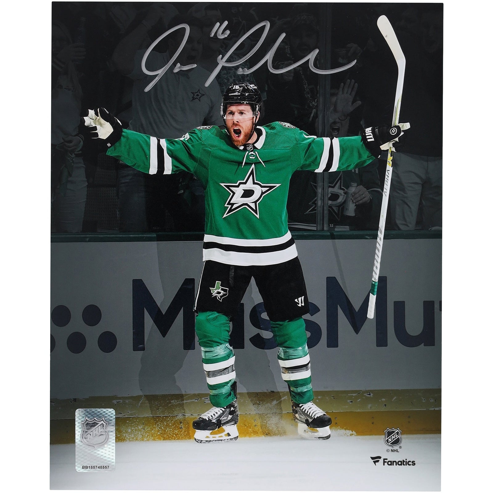 Joe Pavelski Dallas Stars Autographed Fanatics Authentic 8" x 10" Green Jersey Celebration Spotlight Photograph - The Ballers Bank