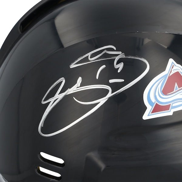 Joe Sakic Colorado Avalanche Autographed Fanatics Authentic Black Mini Helmet - The Ballers Bank