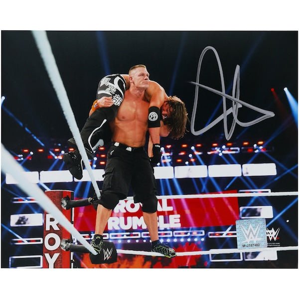 John Cena WWE Autographed Fanatics Authentic 8" x 10" Top Rope Attitude Adjustment Photograph - The Ballers Bank