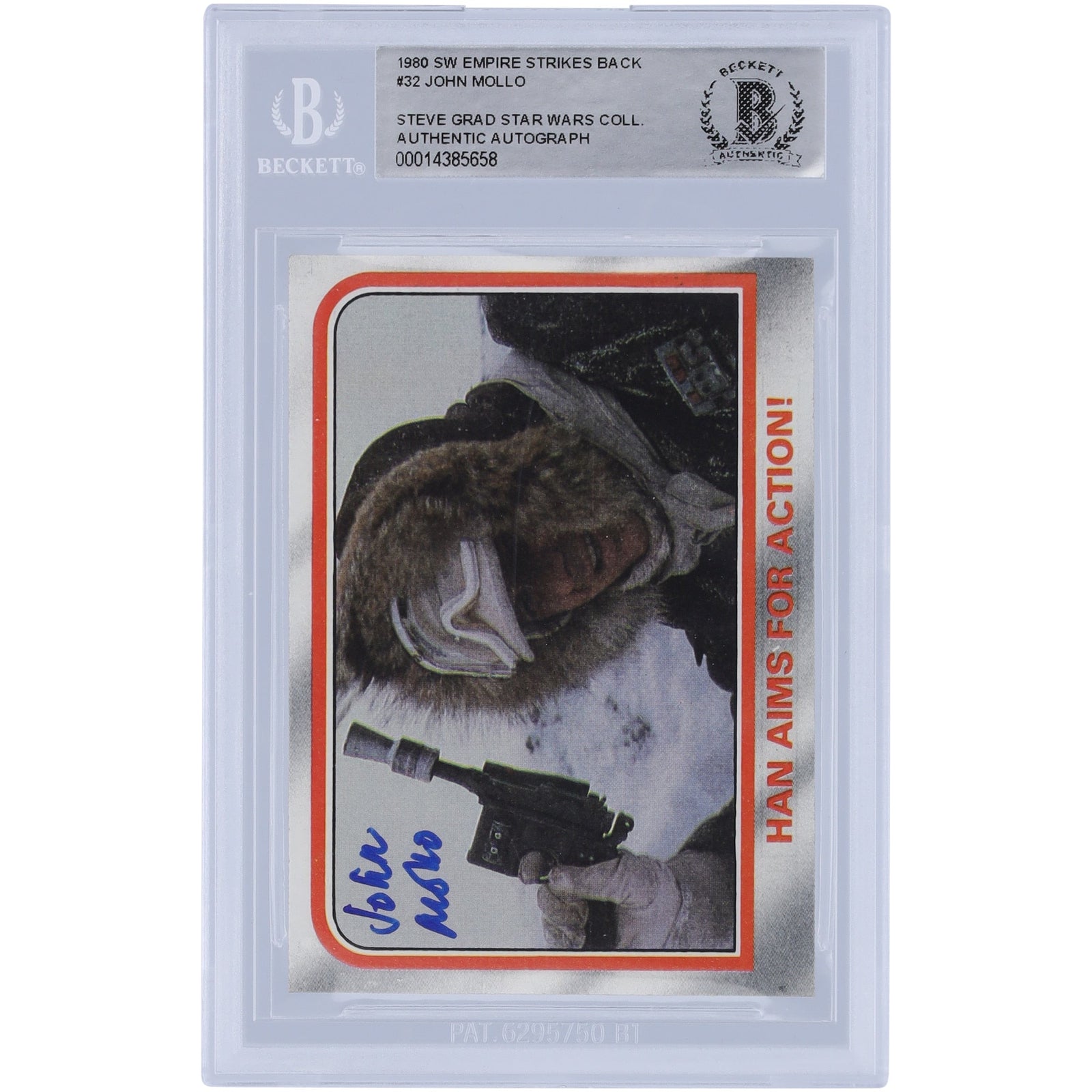 John Mollo Star Wars Autographed 1980 Topps The Empire Strikes Back 32 BAS Authenticated Card - The Ballers Bank