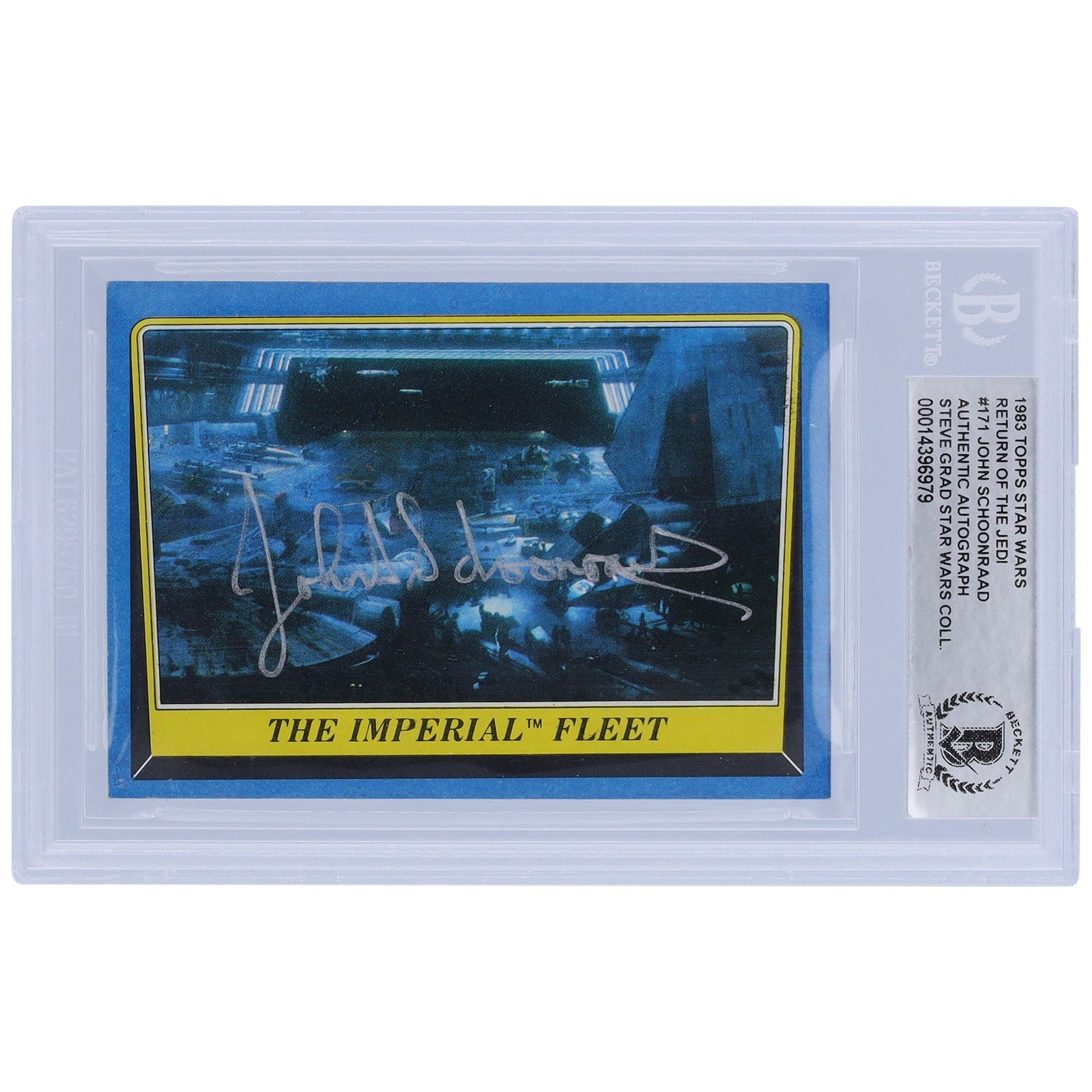 John Schoonraad Star Wars Autographed 1983 Topps Return of the Jedi 171 BGS Authenticated Card - The Ballers Bank