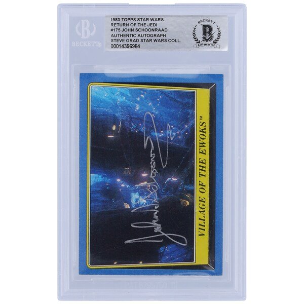 John Schoonraad Star Wars Autographed 1983 Topps Return of the Jedi 175 BGS Authenticated Card - The Ballers Bank
