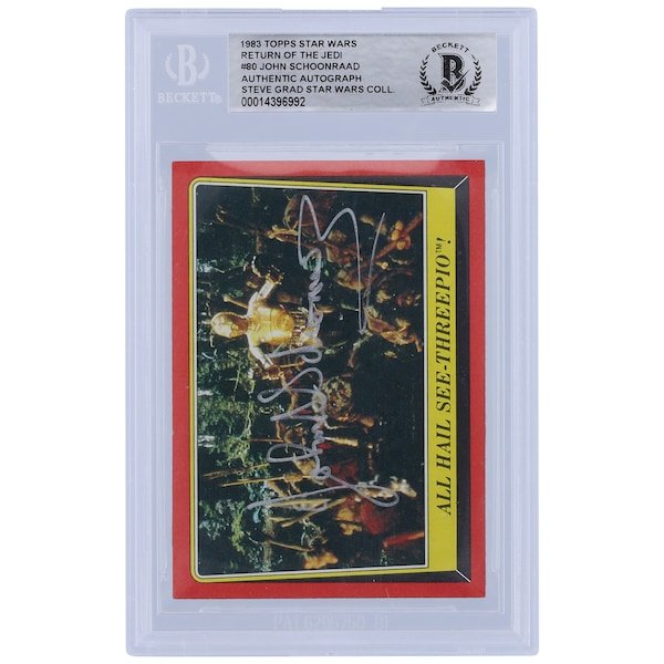 John Schoonraad Star Wars Autographed 1983 Topps Return of the Jedi 80 BGS Authenticated Card - The Ballers Bank