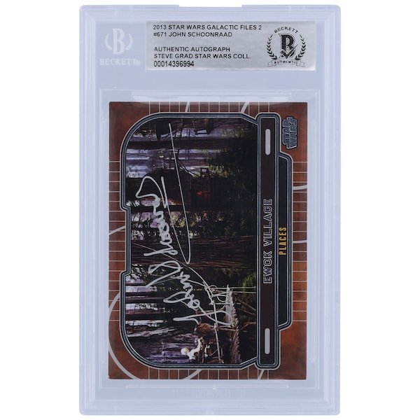 John Schoonraad Star Wars Autographed 2013 Topps Galactic Files 2 671 BGS Authenticated Card - The Ballers Bank