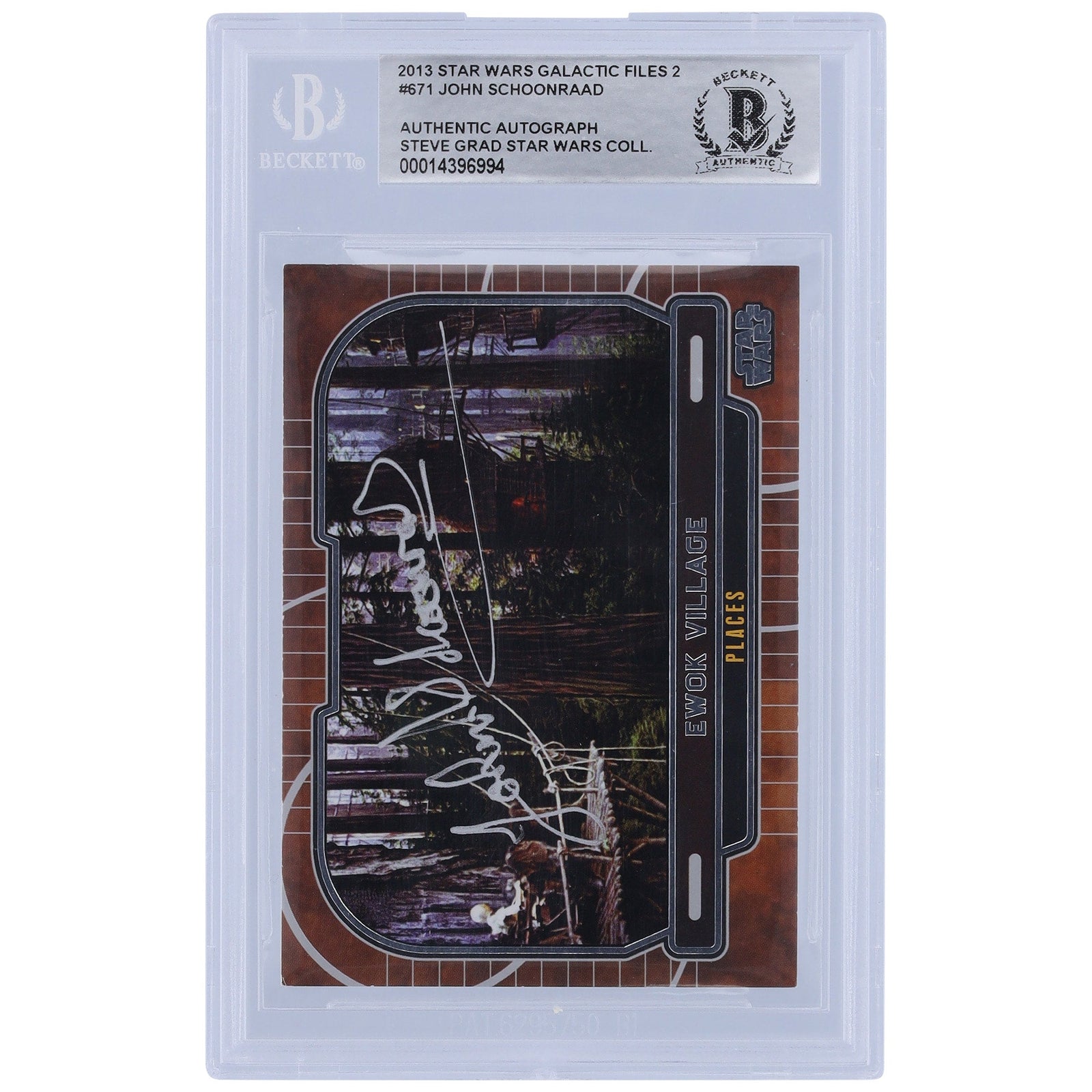 John Schoonraad Star Wars Autographed 2013 Topps Galactic Files 2 671 BGS Authenticated Card - The Ballers Bank