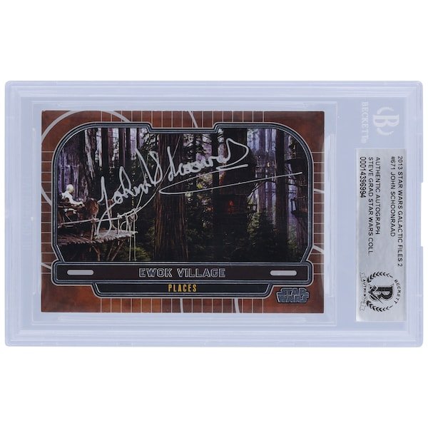 John Schoonraad Star Wars Autographed 2013 Topps Galactic Files 2 671 BGS Authenticated Card - The Ballers Bank