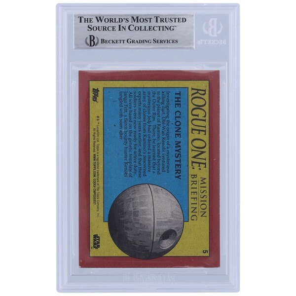 John Schoonraad Star Wars Autographed 2016 Topps Rogue One Mission Briefing 5 BGS Authenticated Card - The Ballers Bank