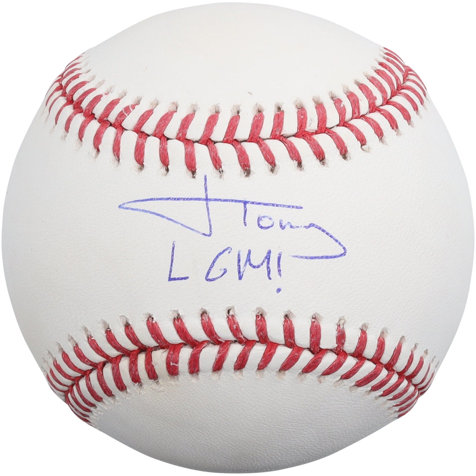 Jonah Tong New York Mets Autographed Fanatics Authentic Baseball with "LGM!" Inscription - The Ballers Bank