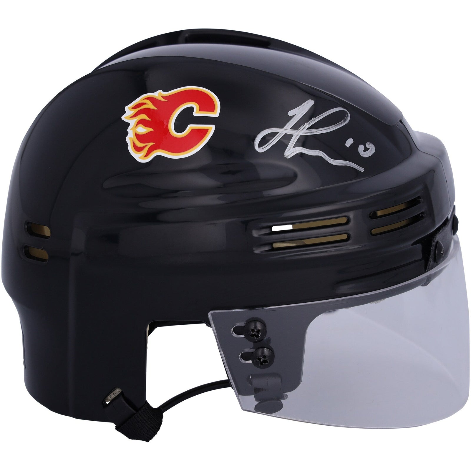 Jonathan Huberdeau Calgary Flames Fanatics Authentic Autographed Black Mini Helmet - The Ballers Bank