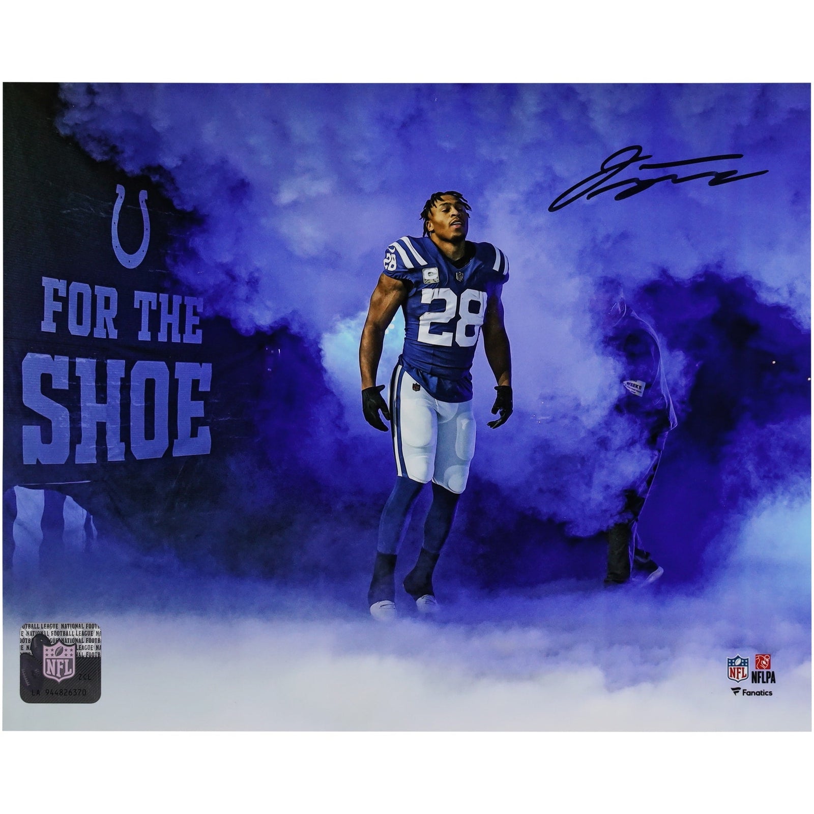 Jonathan Taylor Indianapolis Colts Autographed Fanatics Authentic 8" x 10" Smoke Entrance Photograph - The Ballers Bank