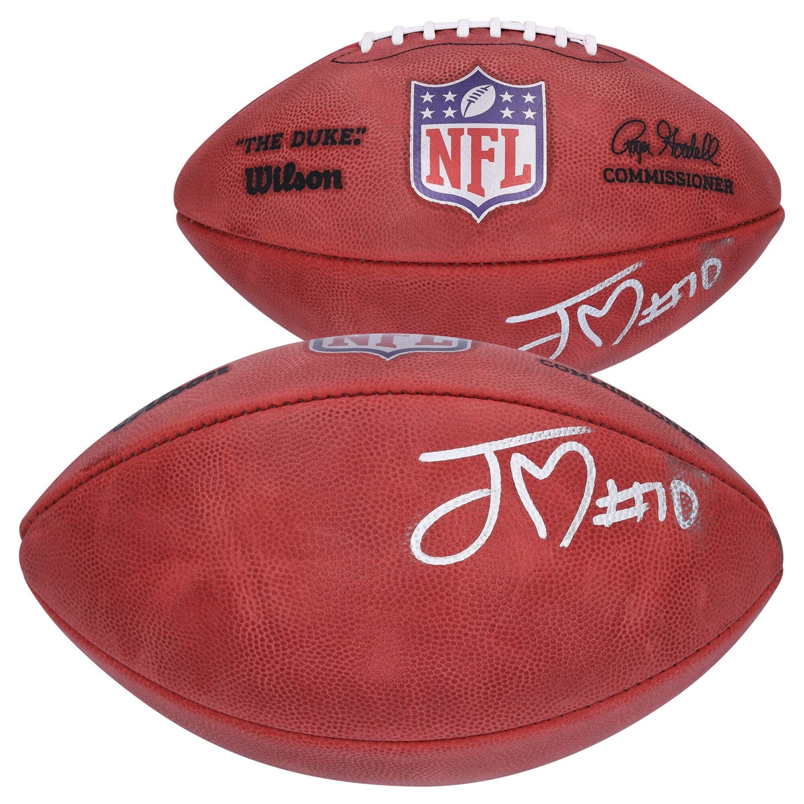 Jordan Love Green Bay Packers Autographed Fanatics Authentic Duke Full Color Football - The Ballers Bank
